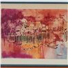 Image 1 : Lee Long Looi, Batik on Rice Paper, Waterfront Village Scene, Signed
