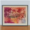 Image 2 : Lee Long Looi, Batik on Rice Paper, Waterfront Village Scene, Signed