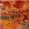 Image 4 : Lee Long Looi, Batik on Rice Paper, Waterfront Village Scene, Signed
