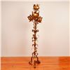 Image 2 : Hollywood Regency Italian Gilt Style Metal Floral Floor Lamp
