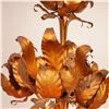 Image 3 : Hollywood Regency Italian Gilt Style Metal Floral Floor Lamp