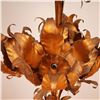 Image 4 : Hollywood Regency Italian Gilt Style Metal Floral Floor Lamp