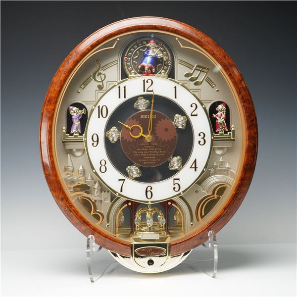 Seiko Melodies in Motion Wall Clock with Swarovski Crystals
