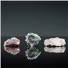 Image 8 : 3pc Mineral Specimens, Malachites on Quartz and Emerald in Matrix
