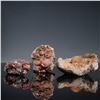 Image 1 : 3pc Mineral Specimens, Thomsonite, Muscovite, and Rhodochrosite