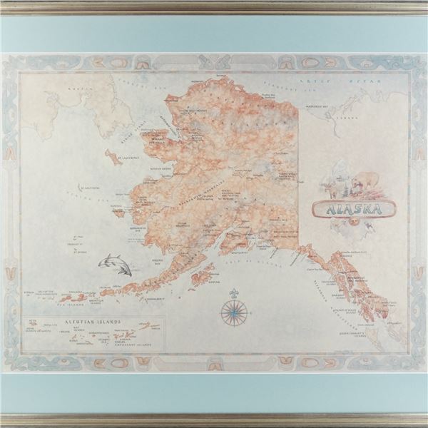Carnes and Lafferty Alaska Map Print
