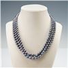 Black Cultured Pearl Necklace with 14K White Gold Clasp