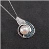 Image 2 : 2pc Sterling Silver Pearl and Flamingo Pendant Necklaces