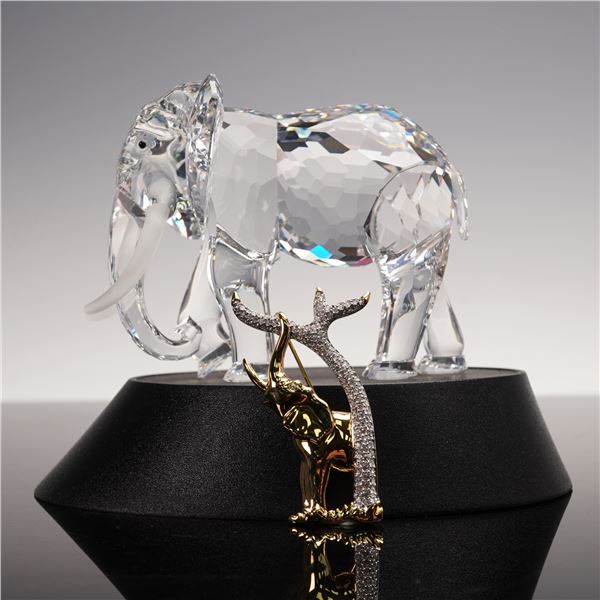 2pc Swarovski Inspiration Africa Crystal Figurine & Brooch