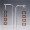 Image 4 : Pair of Sterling Silver Geometric Drop Earrings