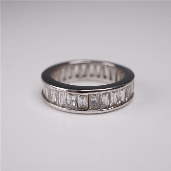 Clear Stone Eternity Band Ring