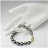 Image 3 : 14K Gold Black Pearl Bracelet