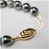 Image 5 : 14K Gold Black Pearl Bracelet