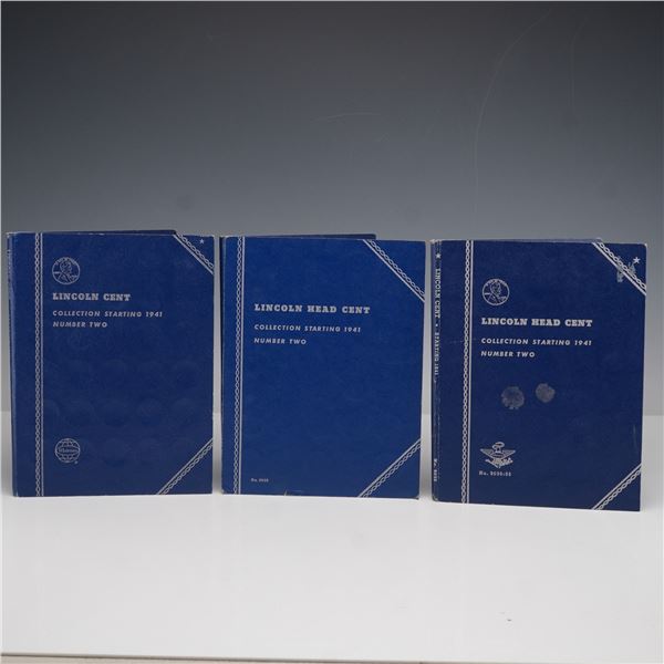 3pc Whitman Lincoln Head Cent Collection Books 1941 - 1975