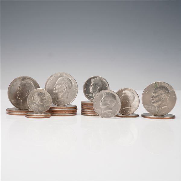 24pc 1971 - 1979 Eisenhower, Kennedy, and Susan B Anthony U.S Coins