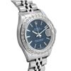 Image 3 : Rolex Ladies Stainless Steel Quickset Black Index Diamond Bezel Date Watch With