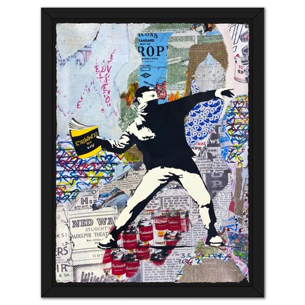 Banksy Thrower by Mr Brainwash Original