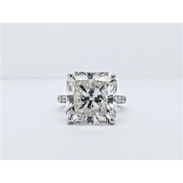 9.37 ct. EGL USA Diamond Wedding Engagement Ring - 18KT White Gold