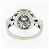 Image 7 : Antique Art Deco 14k Gold Old European Diamond Round Open Milgrain Platter Ring