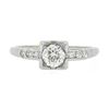 Image 6 : Vintage Jabel 18k Gold GIA 0.57 ctw European Diamond w/ Accents Engagement Ring