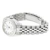 Image 8 : Rolex Ladies New Style Sapphire Quickset White Roman Smooth Bezel Wristwatch 26M