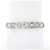 Image 1 : Antique 14k TT Gold 0.30 ctw Old Single Cut Pave Diamond Stack Wedding Band Ring