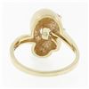 Image 6 : 14k Yellow Gold 1.11 ctw GIA Pear Orange Red Ruby & Round Brilliant Diamond Ring