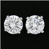 Image 6 : NEW Platinum 0.87 ctw GIA Certified Round Brilliant Diamond 4 Prong Stud Earring