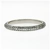 Image 5 : New 14K White Gold.85 ctw Diamond 2.30mm Domed 3 Row Eternity Wedding Band Ring