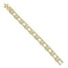 Image 5 : Unisex 18K Gold 14.9 ctw Channel Set FIERY Diamond Wide Link Statement Bracelet
