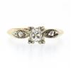 Image 4 : Antique Edwardian 14K TT Gold 0.53 ctw Cushion Peruzzi Cut Diamond Engagement Ri