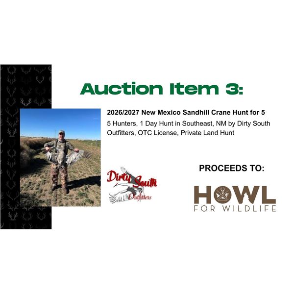2026/2027 New Mexico Sandhill Crane Hunt for 5
