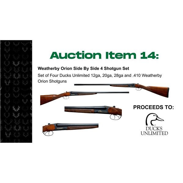 Weatherby Orion Side By Side 4 Shotgun Set