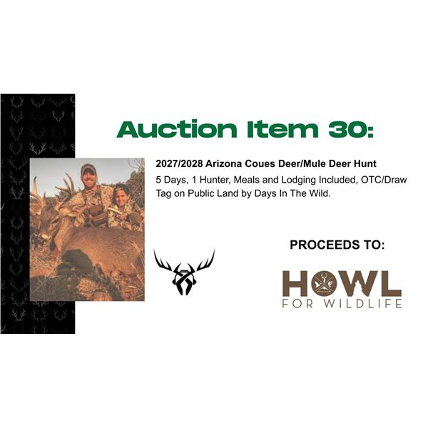 2027/2028 Arizona Coues Deer/Mule Deer Hunt
