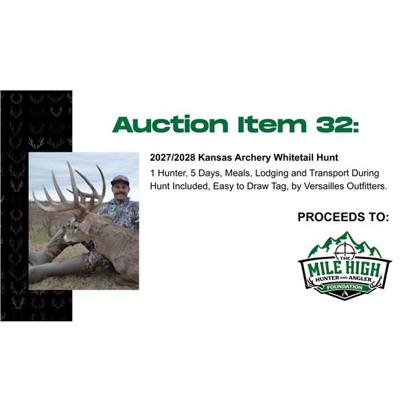 2027/2028 Kansas Archery Whitetail Hunt