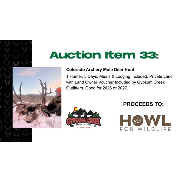 Colorado Archery Mule Deer Hunt