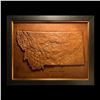 Image 1 : Custom Leather Montana Topographic Map