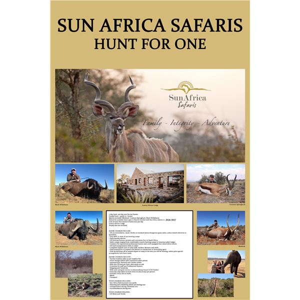 Sun Africa Safaris Hunt for One