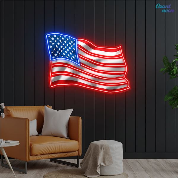 US FLAG NEON SIGN