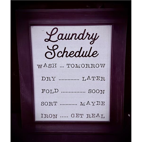HOME DECOR LAUNDRY SIGN