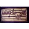 Image 1 : LARGE WOOD US FLAG SIGN