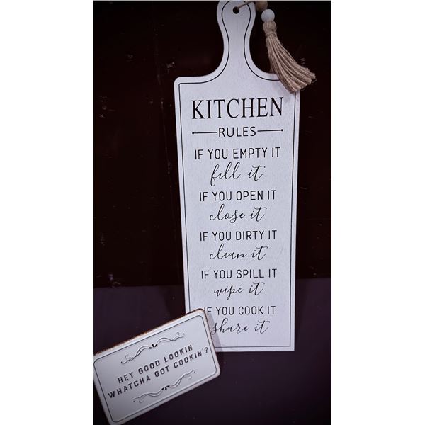 KITCHEN RULES HOME DECOR SET