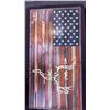 Image 1 : Custom Wood US Mule Deer Flag Sign