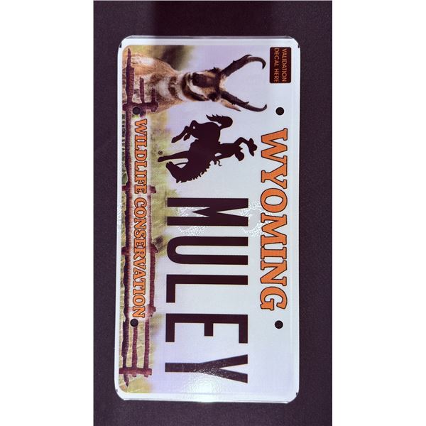 Wyoming Wildlife Conservation Plate Pronghorn