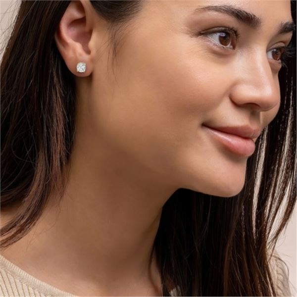 Lot 25- 2.40 CTW Diamond Stud Earrings in Platinum Setting – Jim Barnes Jeweler