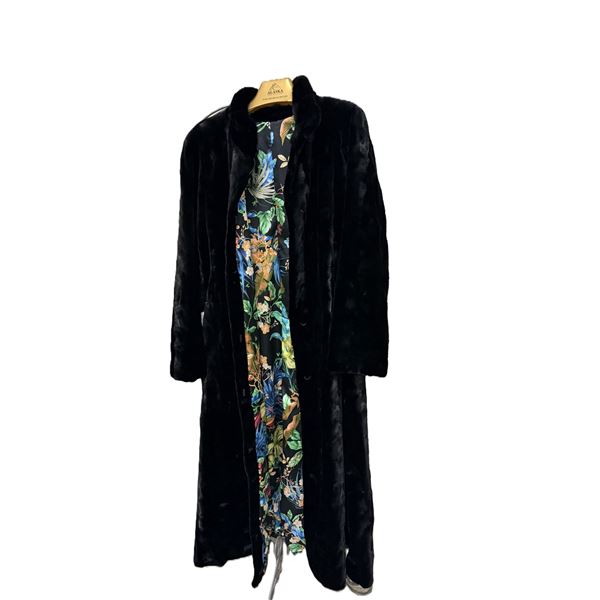 Black Mink Sculptured Full Length Coat