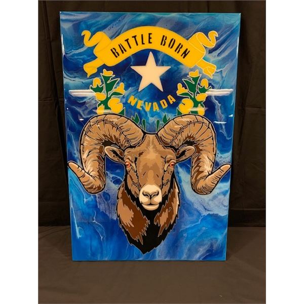 Battle Born Bighorn Painting