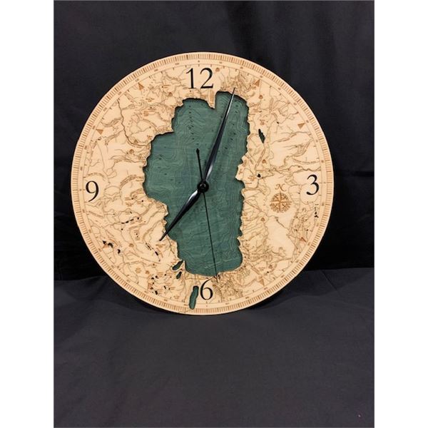 Wood Lake Tahoe Map Clock