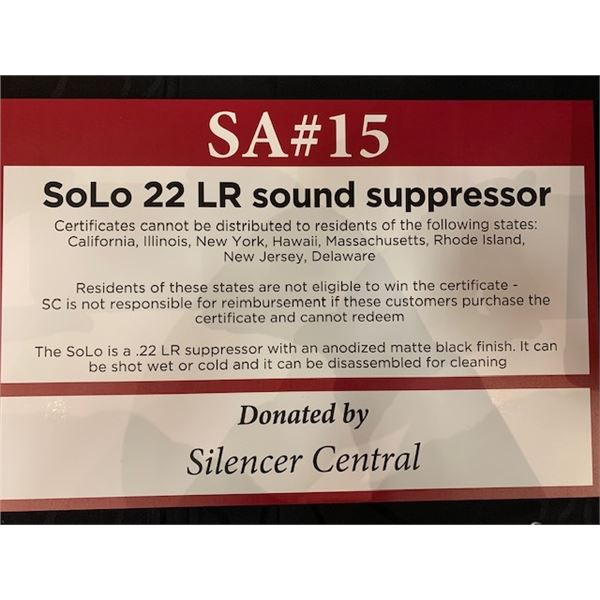 SoLo .22 Suppressor from Silencer Central