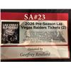 Image 1 : Las Vegas Raiders Pre-Season tickets for 2